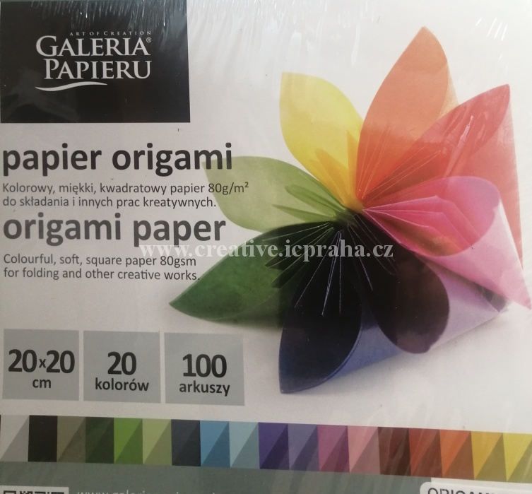 origamipapír barevný GP 20x20cm 100ks 208020